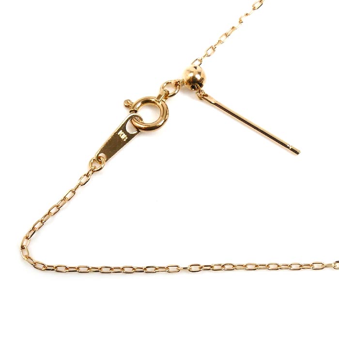 K18PG ピンクゴールド ネックレス 小豆 1.4g ～40cm レディース【中古】