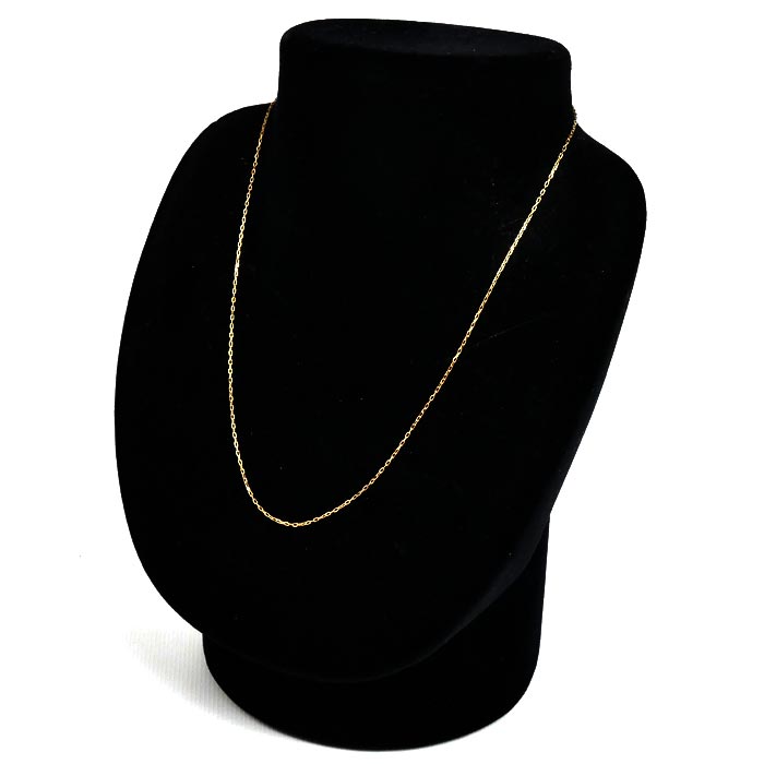 K18PG ピンクゴールド ネックレス 小豆 1.4g ～40cm レディース【中古】