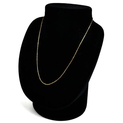 K18PG ピンクゴールド ネックレス 小豆 1.4g ～40cm レディース【中古】