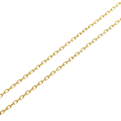 K18YG イエローゴールド ハート ネックレス ダイヤモンド0.20ct 1.4g 40cm レディース【中古】
