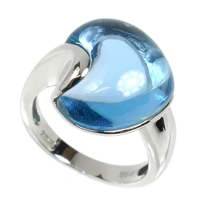 K18WG ホワイトゴールド リング・指輪 ブルートパーズ9.58ct 9号 6.5g レディース【中古】