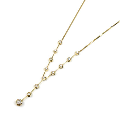 K18YG イエローゴールド ネックレス ダイヤモンド0.50ct 5.4g 41cm【中古】