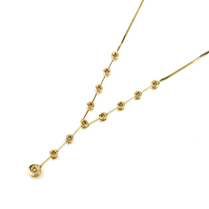 K18YG イエローゴールド ネックレス ダイヤモンド0.50ct 5.4g 41cm【中古】