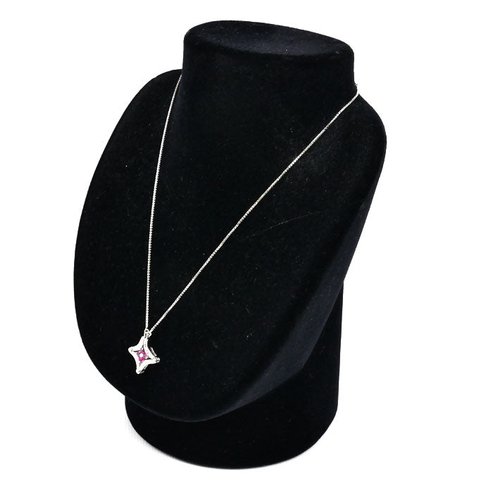 Pt900/850 ネックレス ルビー0.36ct ダイヤモンド0.23ct 8.5g 40cm 2WAY レディース【中古】