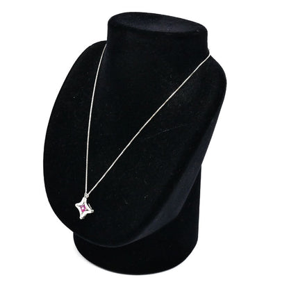 Pt900/850 ネックレス ルビー0.36ct ダイヤモンド0.23ct 8.5g 40cm 2WAY レディース【中古】