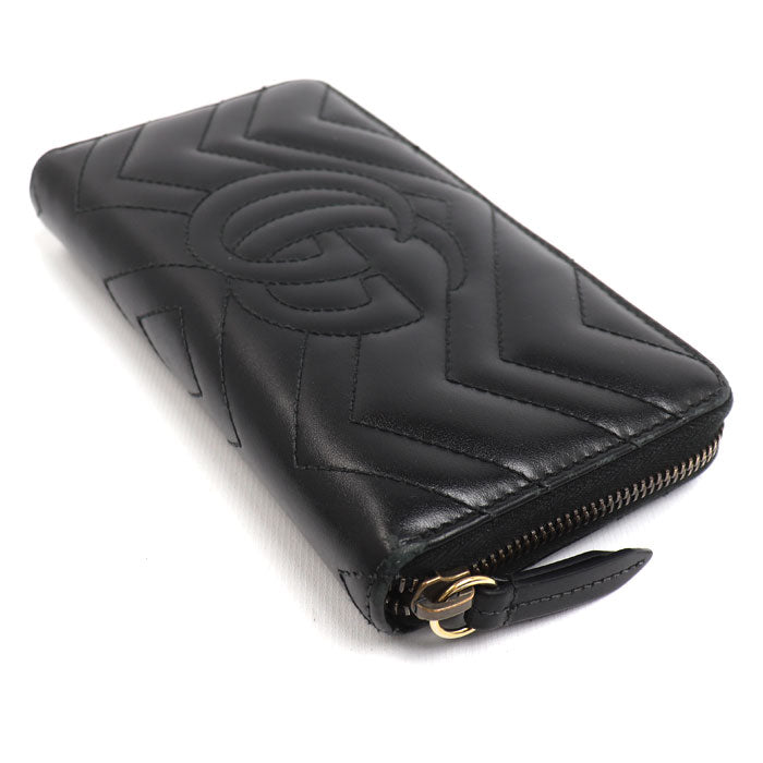GUCCI グッチ GGマーモント 長財布 ブラック 443123 DTD1T 1000 レディース【中古】