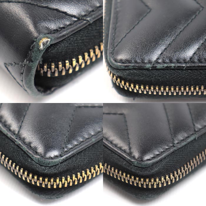 GUCCI グッチ GGマーモント 長財布 ブラック 443123 DTD1T 1000 レディース【中古】