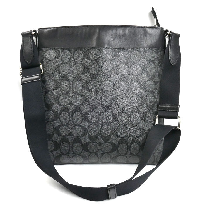 COACH コーチ シグネチャー チャールズ クロスボディ ショルダーバッグ ブラック F54781 メンズ【中古】
