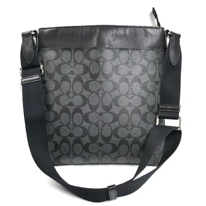 COACH コーチ シグネチャー チャールズ クロスボディ ショルダーバッグ ブラック F54781 メンズ【中古】