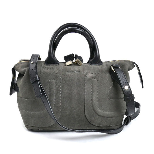 SEE BY CHLOE シーバイクロエ KAY 2Wayショルダーバッグ グレー/ブラック レディース【中古】