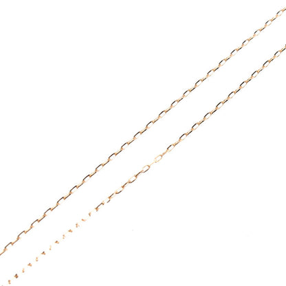 K18PG ピンクゴールド 一粒ダイヤ ネックレス ダイヤモンド0.30ct 0.8g ～45cm フリーチェーン レディース【中古】
