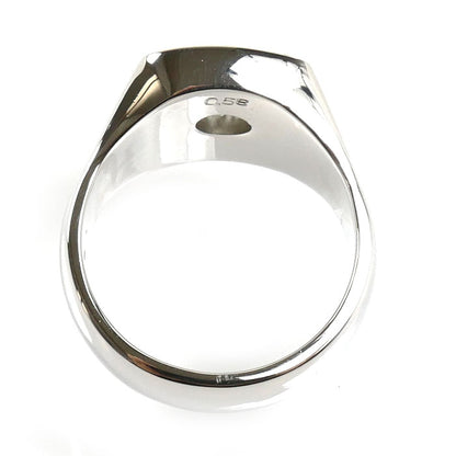 Pt900プラチナ 印台 リング・指輪 ダイヤモンド0.58ct 20号 29.5g メンズ【中古】