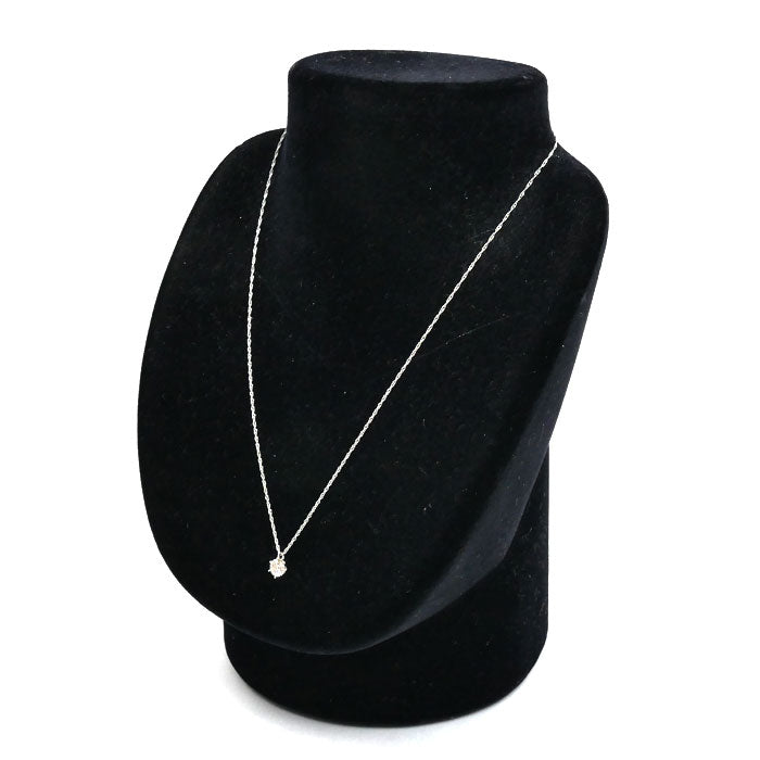 Pt1000/850 一粒ダイヤ ネックレス ダイヤモンド0.529ct 1.6g 42cm レディース【中古】【美品】