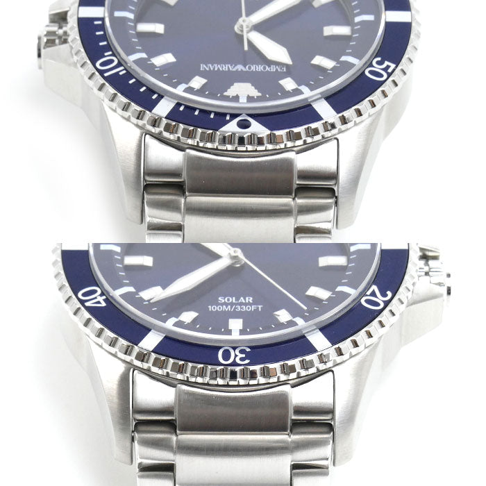 Emporio Armani エンポリオ・アルマーニ WorldExplorer 腕時計 ソーラー AR-11697 メンズ【中古】