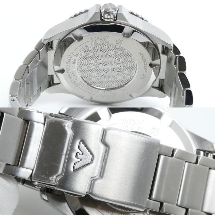Emporio Armani エンポリオ・アルマーニ WorldExplorer 腕時計 ソーラー AR-11697 メンズ【中古】