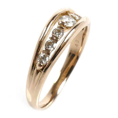 K18PG ピンクゴールド リング・指輪 ダイヤモンド0.40ct 12号 2.8g レディース【中古】