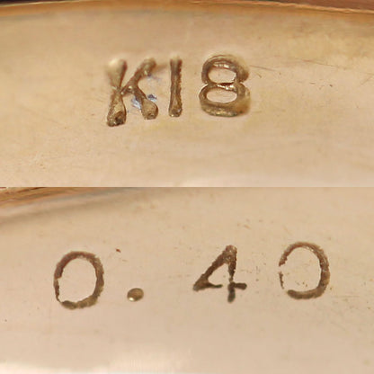 K18PG ピンクゴールド リング・指輪 ダイヤモンド0.40ct 12号 2.8g レディース【中古】