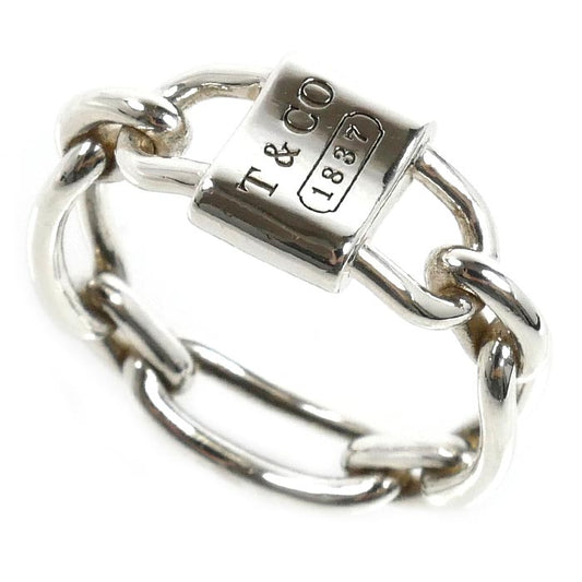 TIFFANY&Co. ティファニー シルバー925 1837 スモール ダブルロック リング・指輪 15号 5.5g レディース【中古】
