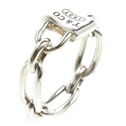 TIFFANY&Co. ティファニー シルバー925 1837 スモール ダブルロック リング・指輪 15号 5.5g レディース【中古】