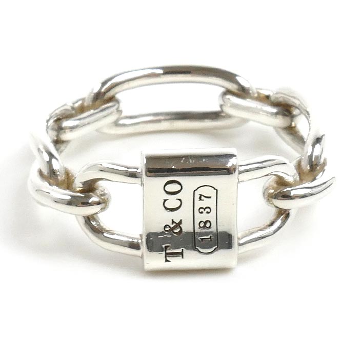 TIFFANY&Co. ティファニー シルバー925 1837 スモール ダブルロック リング・指輪 15号 5.5g レディース【中古】