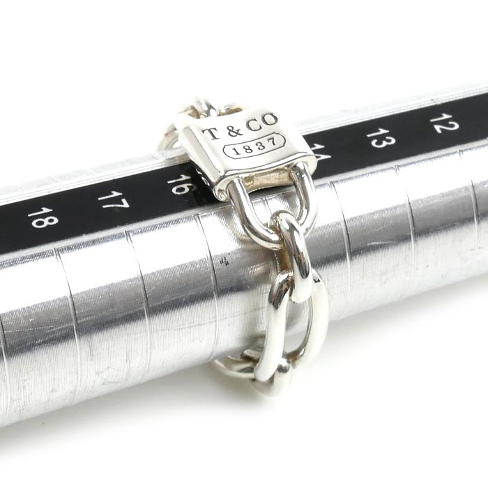 TIFFANY&Co. ティファニー シルバー925 1837 スモール ダブルロック リング・指輪 15号 5.5g レディース【中古】