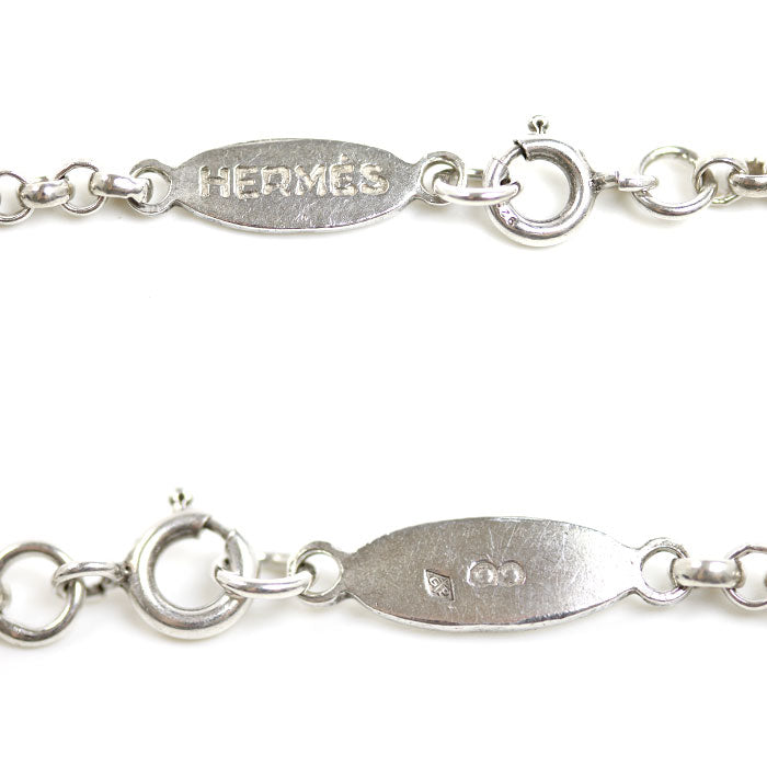 HERMES エルメス シルバー925 ヴィンテージ 甲丸 ネックレス 10.5g 40cm レディース【中古】