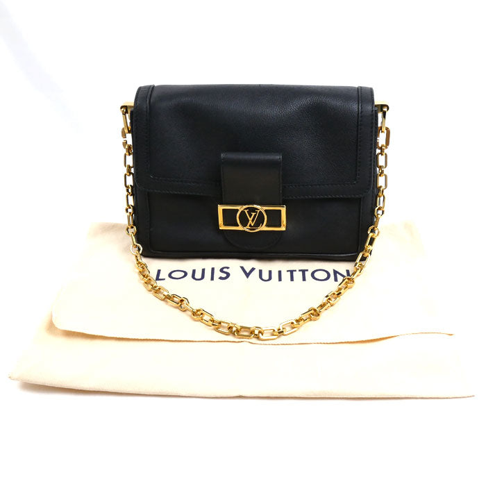 LOUIS VUITTON ルイ・ヴィトン ドーフィーヌ ソフトMM ショルダーバッグ ブラック M25209 IC レディース【中古】【美品】