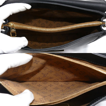 LOUIS VUITTON ルイ・ヴィトン ドーフィーヌ ソフトMM ショルダーバッグ ブラック M25209 IC レディース【中古】【美品】