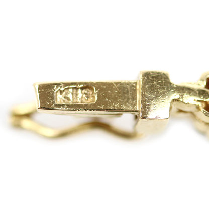 K18YG イエローゴールド ブレスレット サファイア ダイヤモンド 10.8g 18cm レディース【中古】