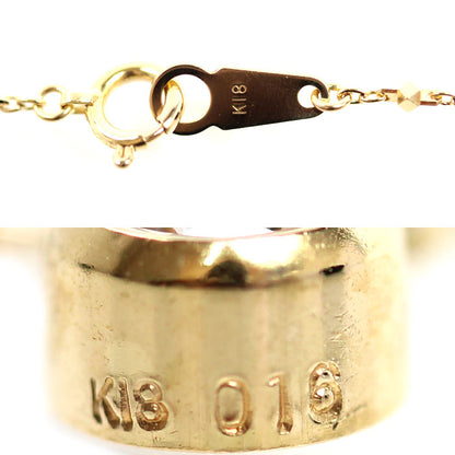 K18YG イエローゴールド ブレスレット ダイヤモンド0.16ct 2.3g 17.5cm レディース【中古】