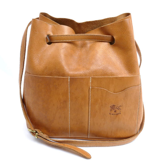 IL BISONTE イルビゾンテ ショルダーバッグ ブラウン レディース【中古】