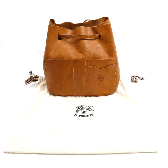 IL BISONTE イルビゾンテ ショルダーバッグ ブラウン レディース【中古】