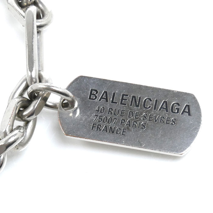 BALENCIAGA バレンシアガ 真鍮 Tags カラビナ ブレスレット 792886TZ99I0911 22.5cm メンズ【中古】