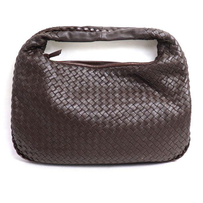 BOTTEGAVENETA ボッテガヴェネタ イントレチャート セミショルダー ショルダーバッグ ブラウン 115653 レディース【中古】