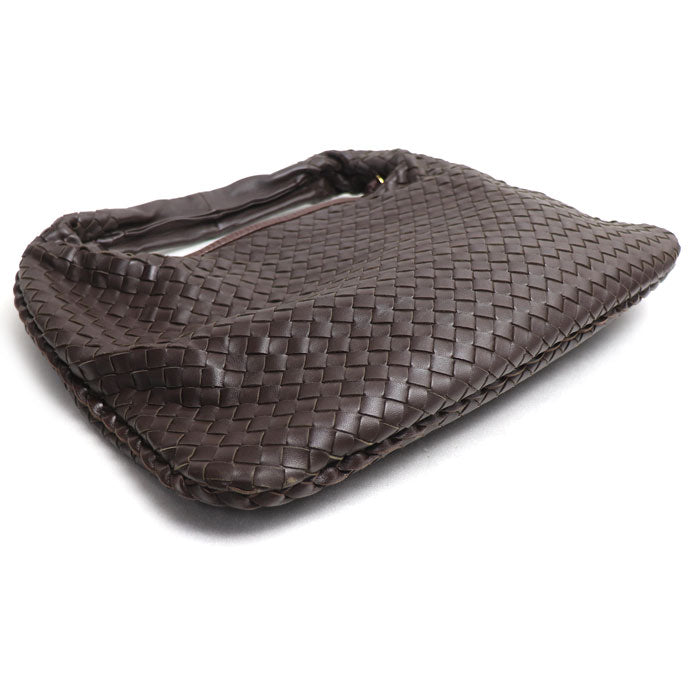 BOTTEGAVENETA ボッテガヴェネタ イントレチャート セミショルダー ショルダーバッグ ブラウン 115653 レディース【中古】