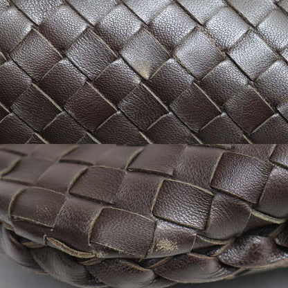 BOTTEGAVENETA ボッテガヴェネタ イントレチャート セミショルダー ショルダーバッグ ブラウン 115653 レディース【中古】