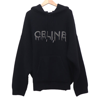 CELINE セリーヌ チェーン フーデッド セーター ブラック 2AG74430U L メンズ【中古】