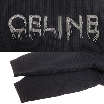 CELINE セリーヌ チェーン フーデッド セーター ブラック 2AG74430U L メンズ【中古】
