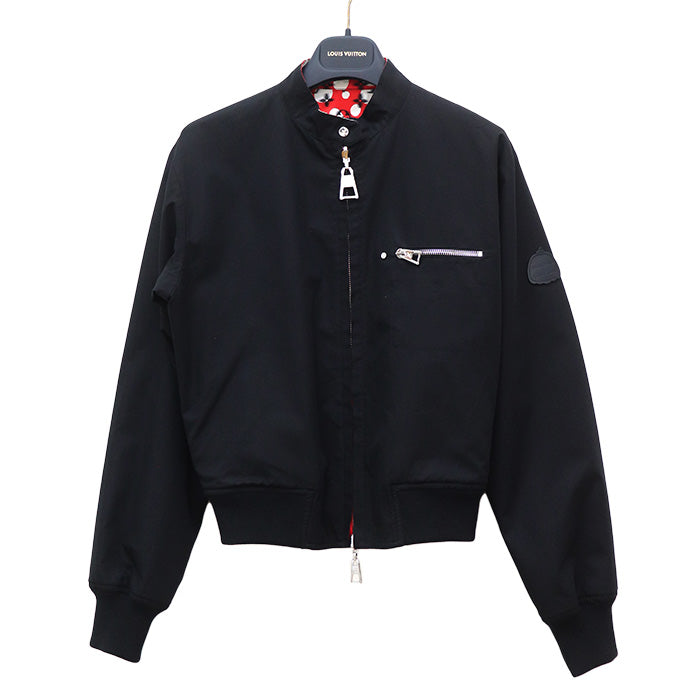 LOUIS VUITTON ルイ・ヴィトン ロゴ LV × YK リバーシブル ボンバージャケット インフィニティドット ブルゾン ルージュヴィフ/ブラック 1AB7S6 34 レディース【中古】