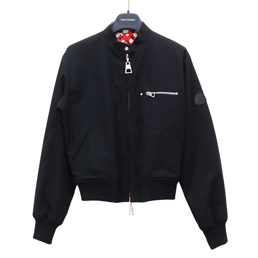 LOUIS VUITTON ルイ・ヴィトン ロゴ LV × YK リバーシブル ボンバージャケット インフィニティドット ブルゾン ルージュヴィフ/ブラック 1AB7S6 34 レディース【中古】