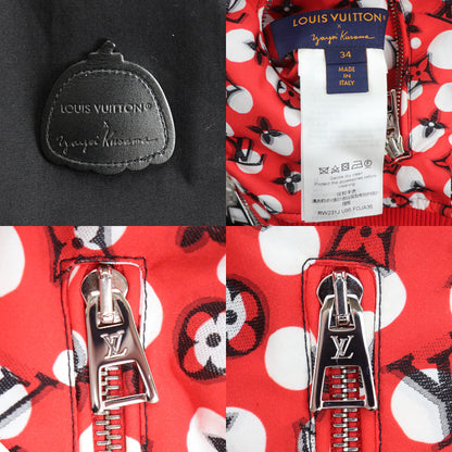 LOUIS VUITTON ルイ・ヴィトン ロゴ LV × YK リバーシブル ボンバージャケット インフィニティドット ブルゾン ルージュヴィフ/ブラック 1AB7S6 34 レディース【中古】