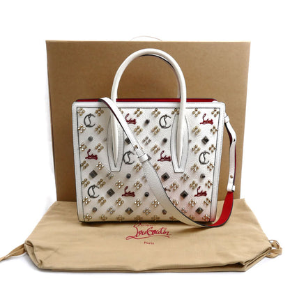 Christian Louboutin クリスチャンルブタン パロマS ミディアム 2Wayショルダーバッグ スノー/レッド/ゴールド 3195275 Q288 レディース【中古】【美品】