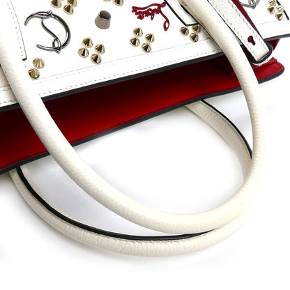 Christian Louboutin クリスチャンルブタン パロマS ミディアム 2Wayショルダーバッグ スノー/レッド/ゴールド 3195275 Q288 レディース【中古】【美品】