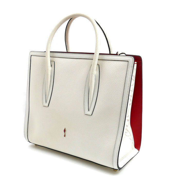 Christian Louboutin クリスチャンルブタン パロマS ミディアム 2Wayショルダーバッグ スノー/レッド/ゴールド 3195275 Q288 レディース【中古】【美品】