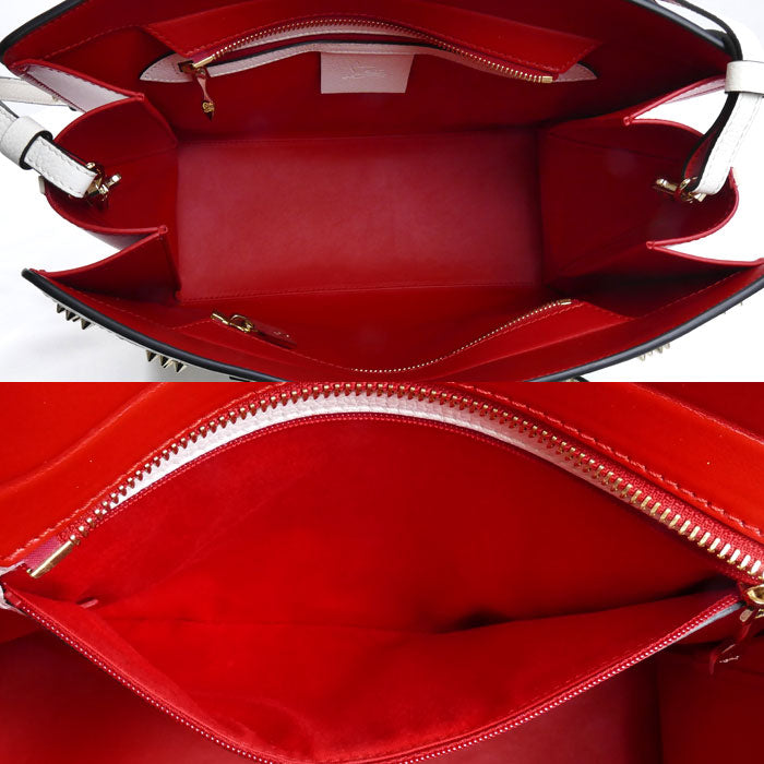 Christian Louboutin クリスチャンルブタン パロマS ミディアム 2Wayショルダーバッグ スノー/レッド/ゴールド 3195275 Q288 レディース【中古】【美品】