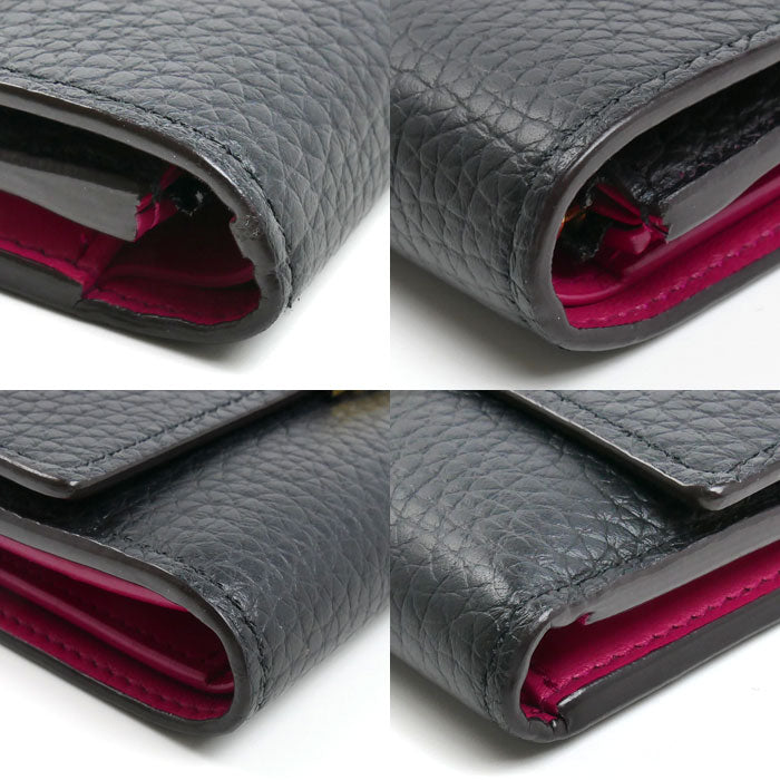 LOUIS VUITTON ルイ・ヴィトン ポルトフォイル カプシーヌ コンパクト 三つ折り財布 M62157 MI0179 レディース【中古】