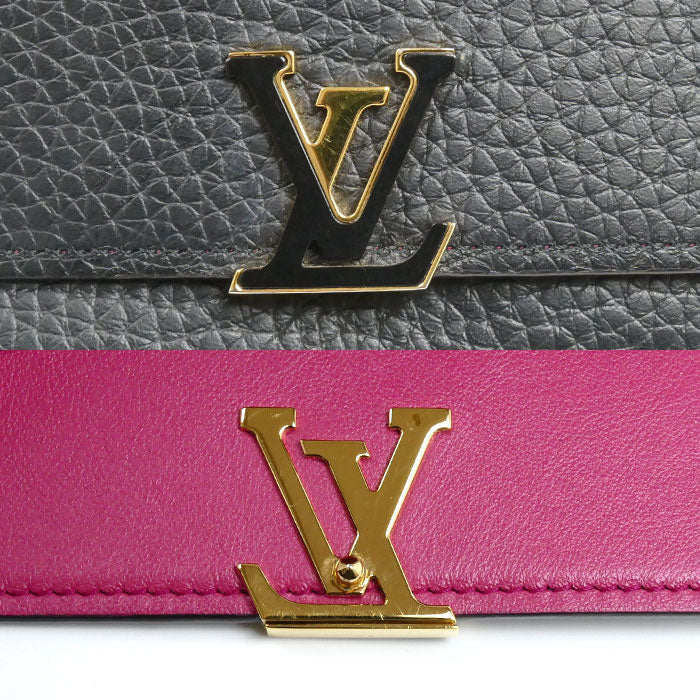 LOUIS VUITTON ルイ・ヴィトン ポルトフォイル カプシーヌ コンパクト 三つ折り財布 M62157 MI0179 レディース【中古】