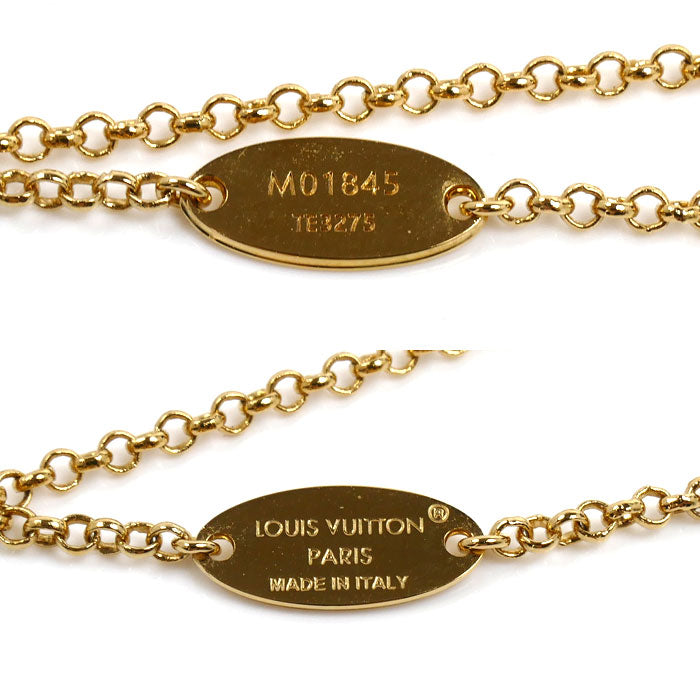 LOUIS VUITTON ルイ・ヴィトン メタル ネックレス レディ LV ネックレス M01845 TE3275 41cm レディース【中古】