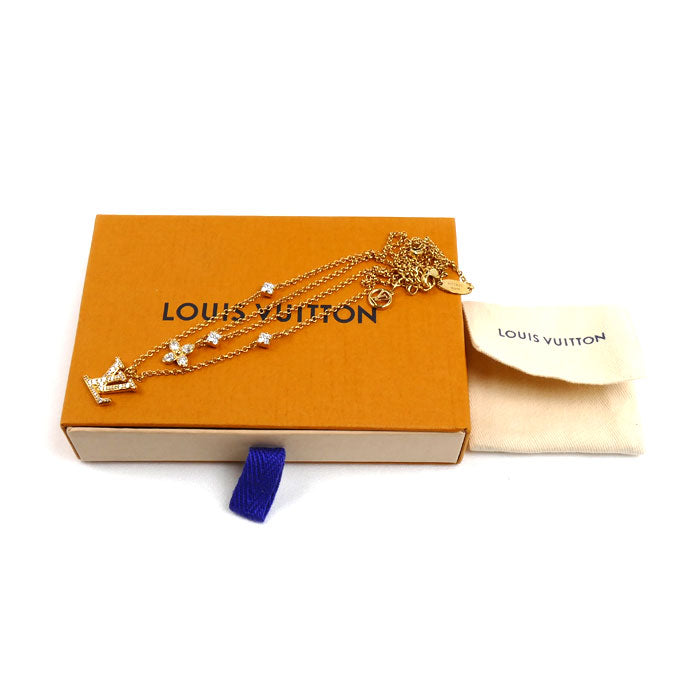 LOUIS VUITTON ルイ・ヴィトン メタル ネックレス レディ LV ネックレス M01845 TE3275 41cm レディース【中古】