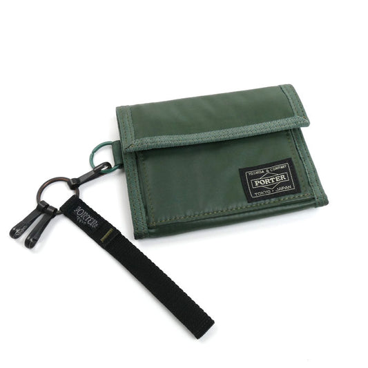 PORTER ポーター カプセルウォレット 三つ折り財布 カーキ 555-06440 メンズ【中古】【美品】